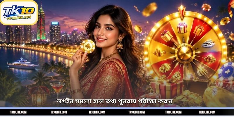 লগইন সমস্যা হলে তথ্য পুনরায় পরীক্ষা করুন